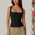 Square-neck Tank Vest Slim Top