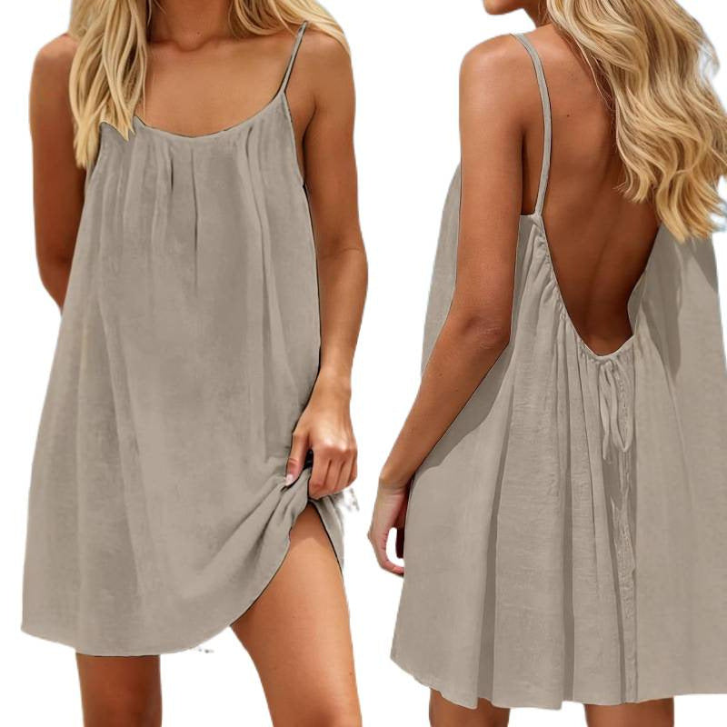Ice Silk Crinkled Dress