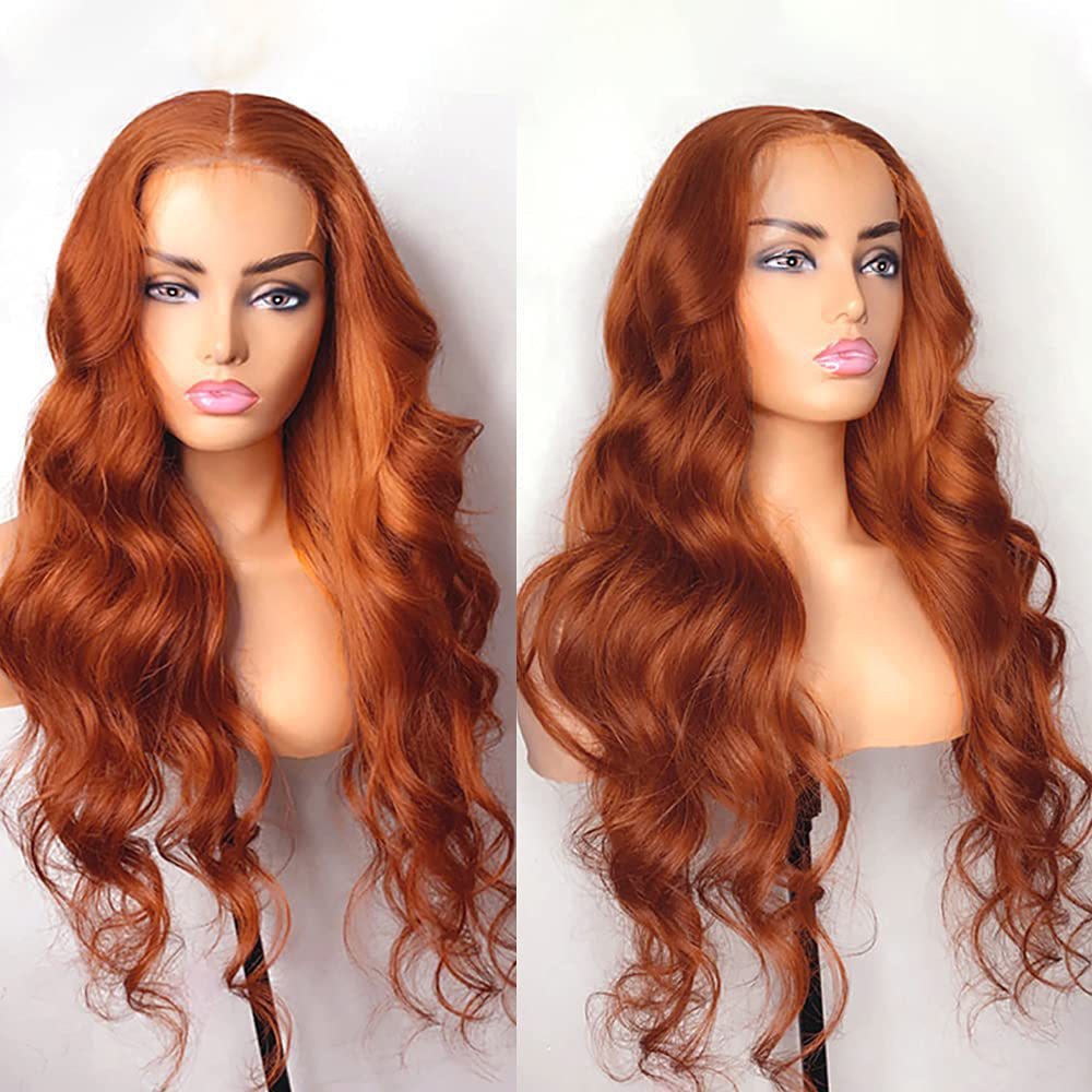 Women's Long Curly Hair Mid-length Large Wave Front Lace Synthetic Wigs