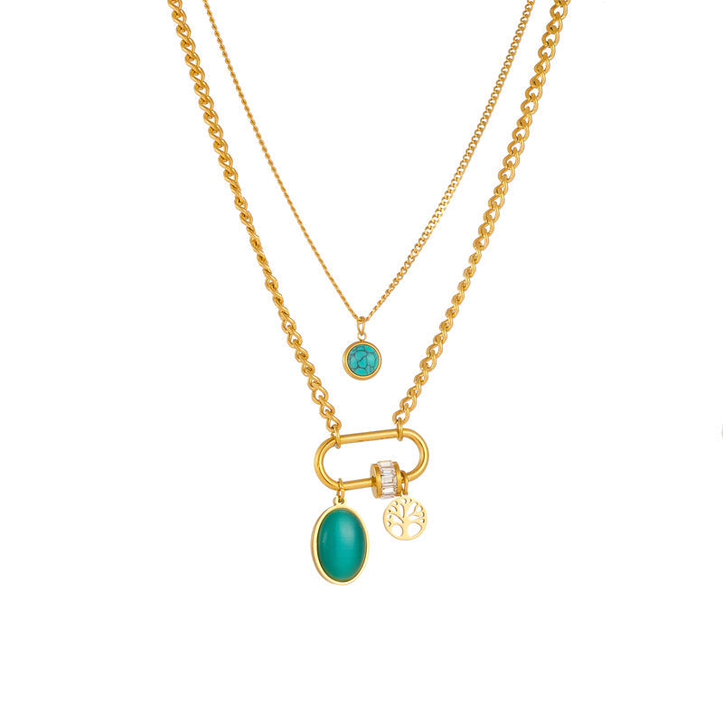 Turquoise Double-layer necklace