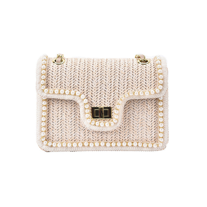 Shoulder Messenger Chain Straw Bag