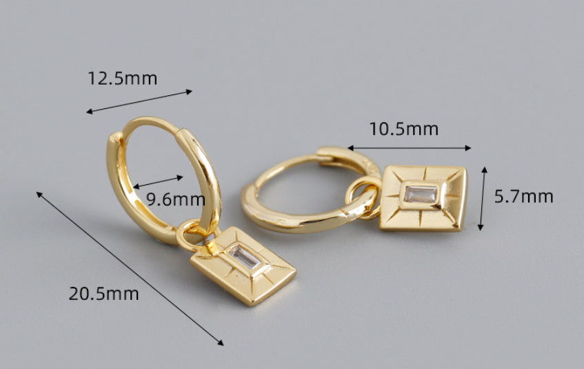 Fashion Personality Square Earrings