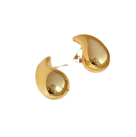 French Golden Drop Earrings