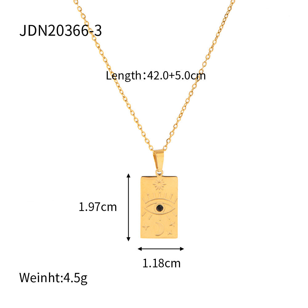 Round Eight Awn Star Black Diamond Necklace