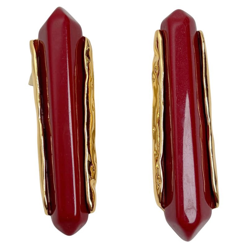 Vintage Geometric Resin Earrings