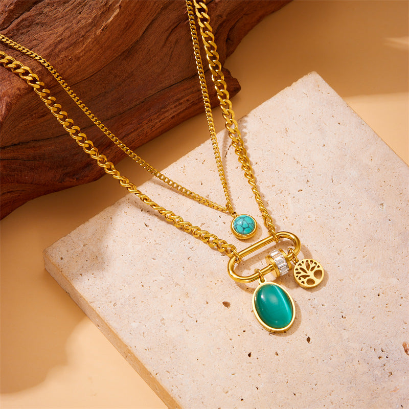 Turquoise Double-layer necklace