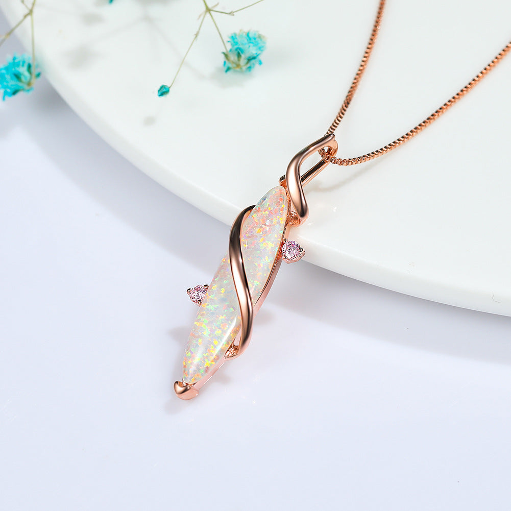 Opal Horse Eye Necklace