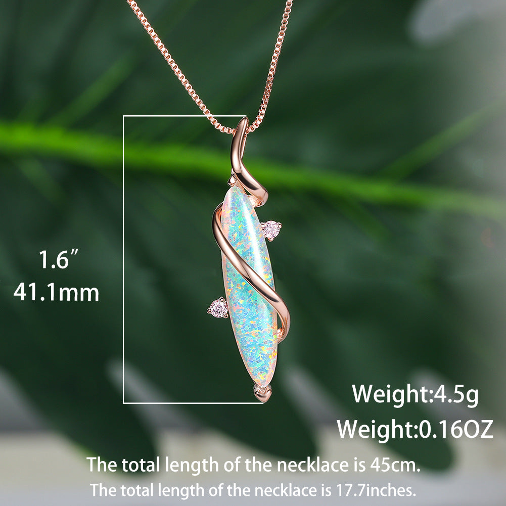 Opal Horse Eye Necklace