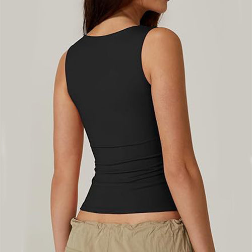 Square-neck Tank Vest Slim Top
