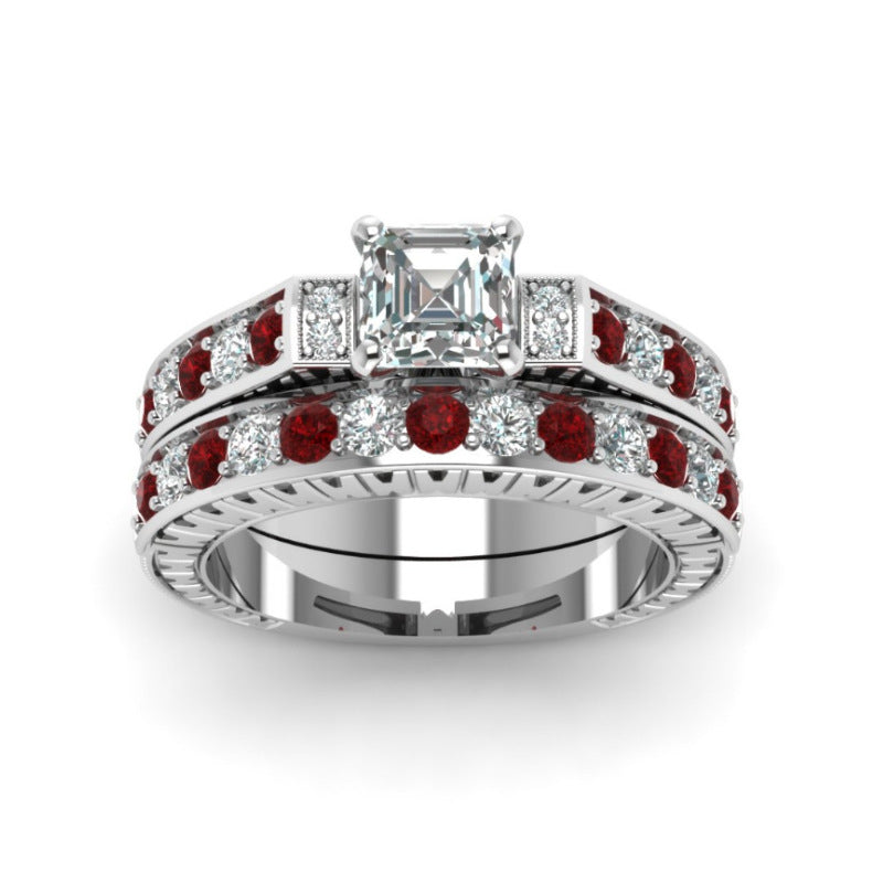 Micro-paved Square Ring