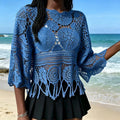 Crochet Openwork Knit Top