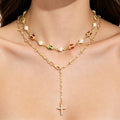 Y-shaped Butterfly Pearl Necklace Set