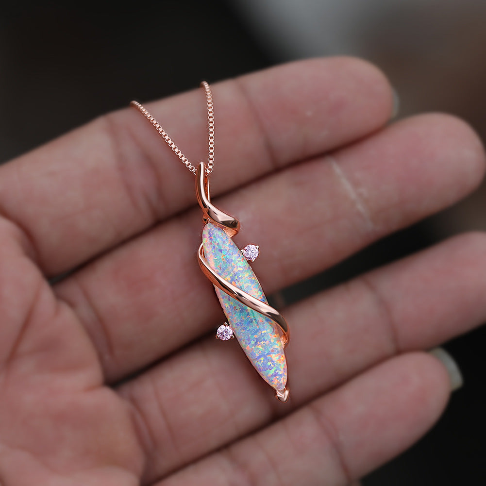 Opal Horse Eye Necklace