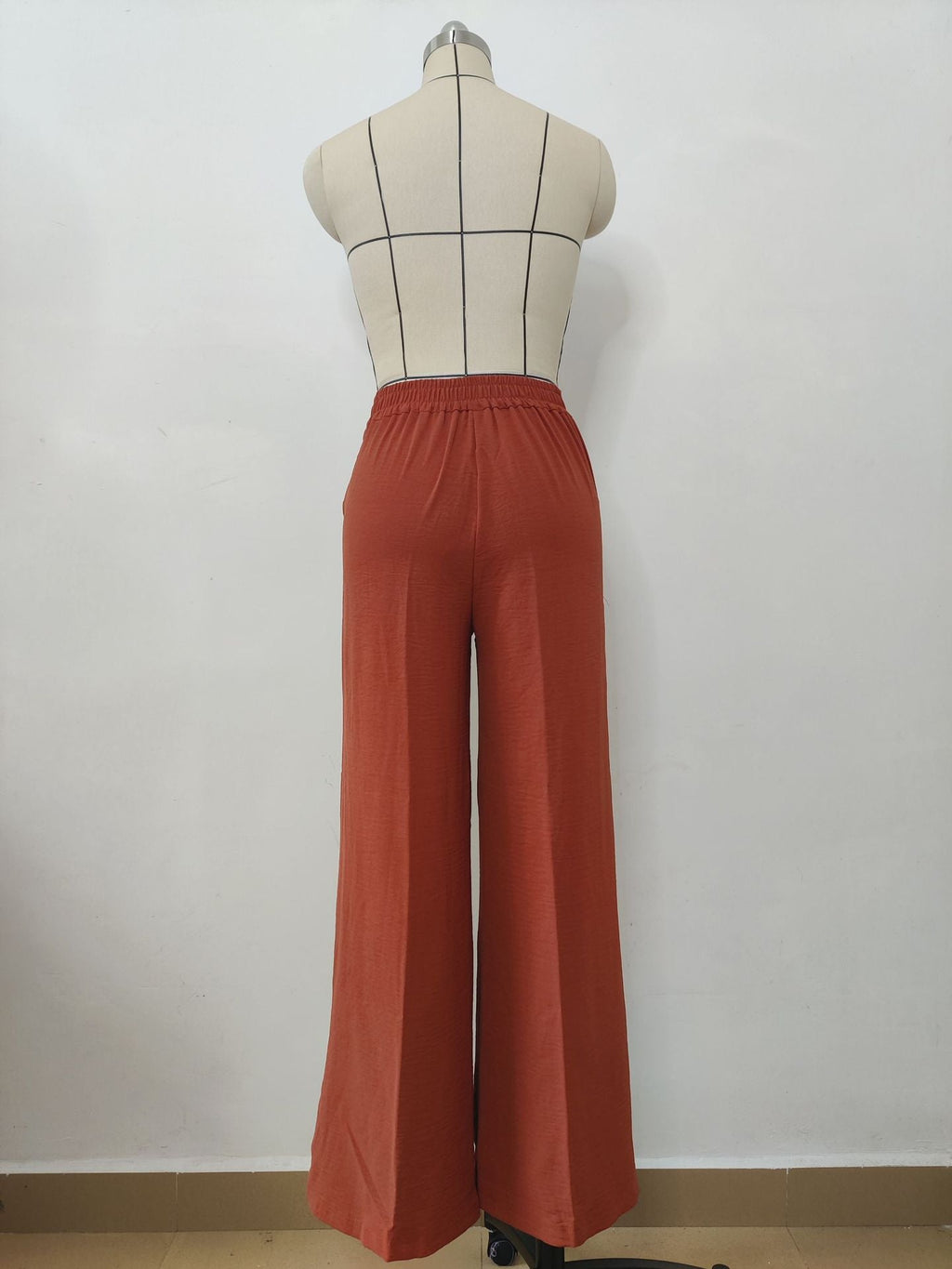 Somae Pleated Wide-leg Casual Pant