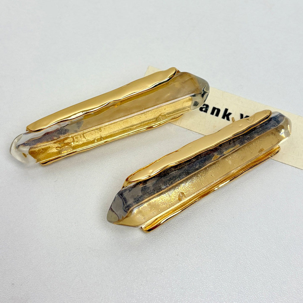 Vintage Geometric Resin Earrings
